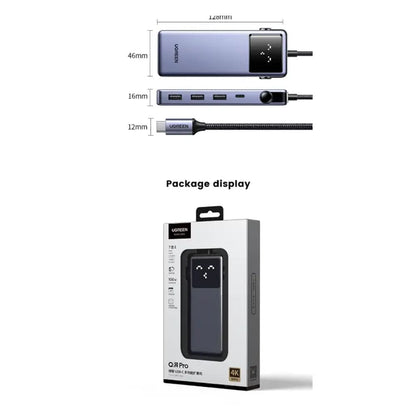 Hub USB-C UGREEN CM888 (45155) Uno, 6in1, Γκρι