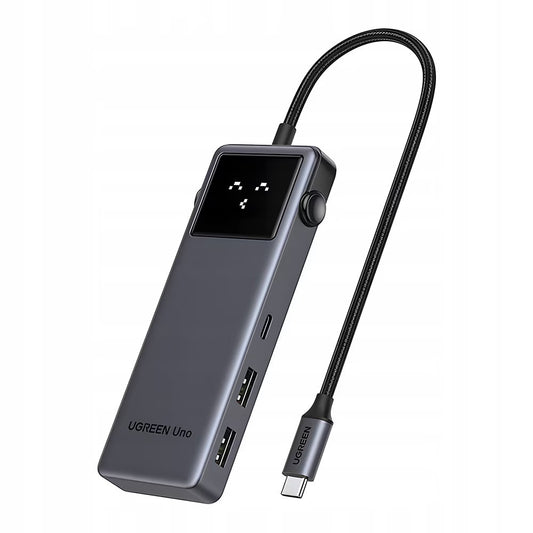 Hub USB-C UGREEN Uno (75179), 2 x USB-A - 2 x USB-C - 1 x HDMI - 1 x SD - 1 x microSD, Γκρι