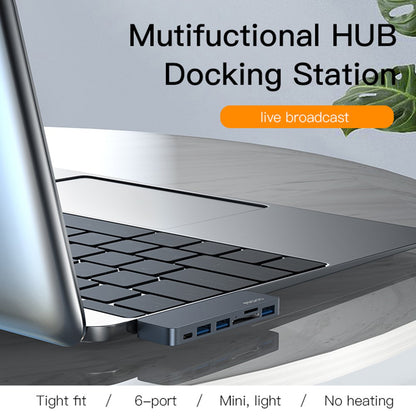 Hub USB-C Yesido HB10 για Apple MacBook Pro / Air, 6σε1, Γκρι