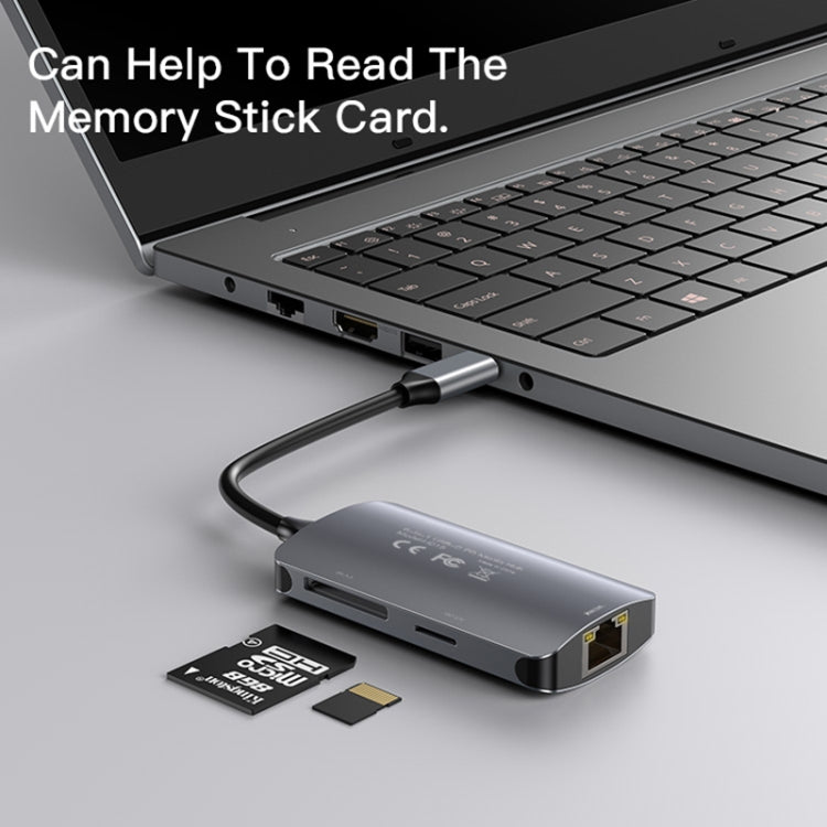 Hub USB-C Yesido HB15, 6in1, Γκρι