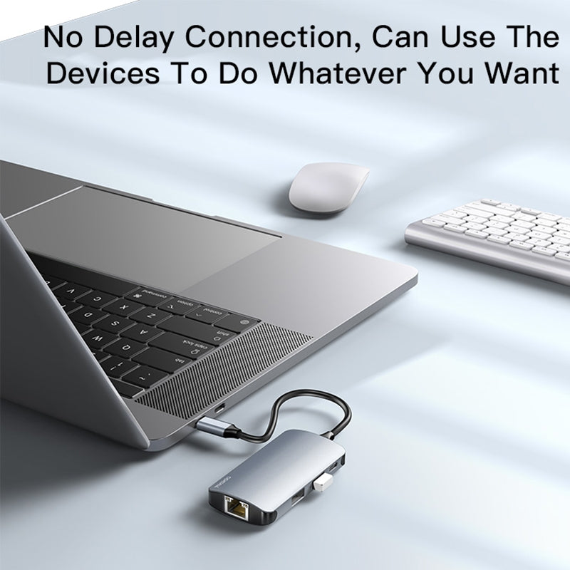 Hub USB-C Yesido HB15, 6in1, Γκρι