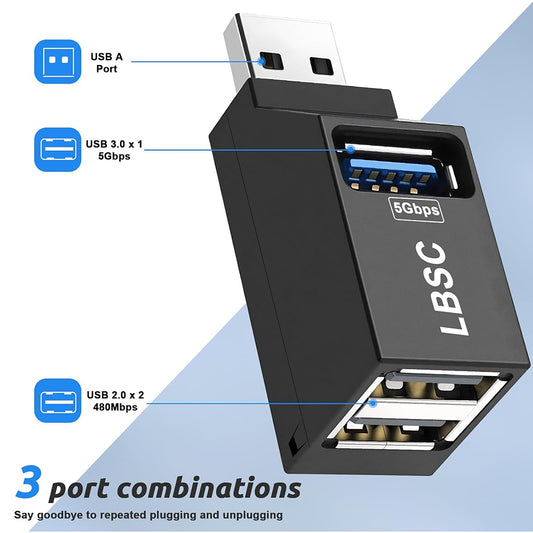 Hub USB Techsuit H11 EchoLink, 3σε1, Μαύρο