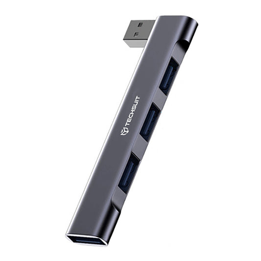 Hub USB Techsuit H14 ZenithDock, 4in1, Γκρι