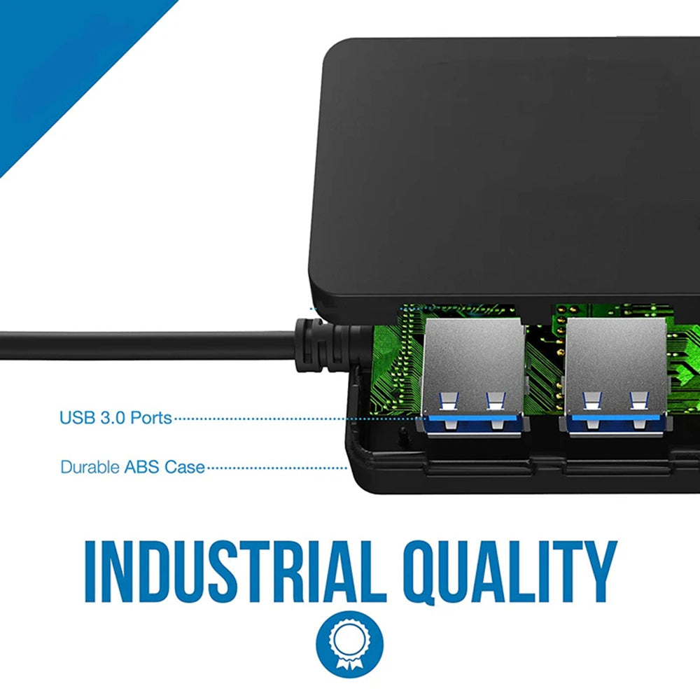 Hub USB Techsuit H15 QuantumNode, 4in1, Μαύρο