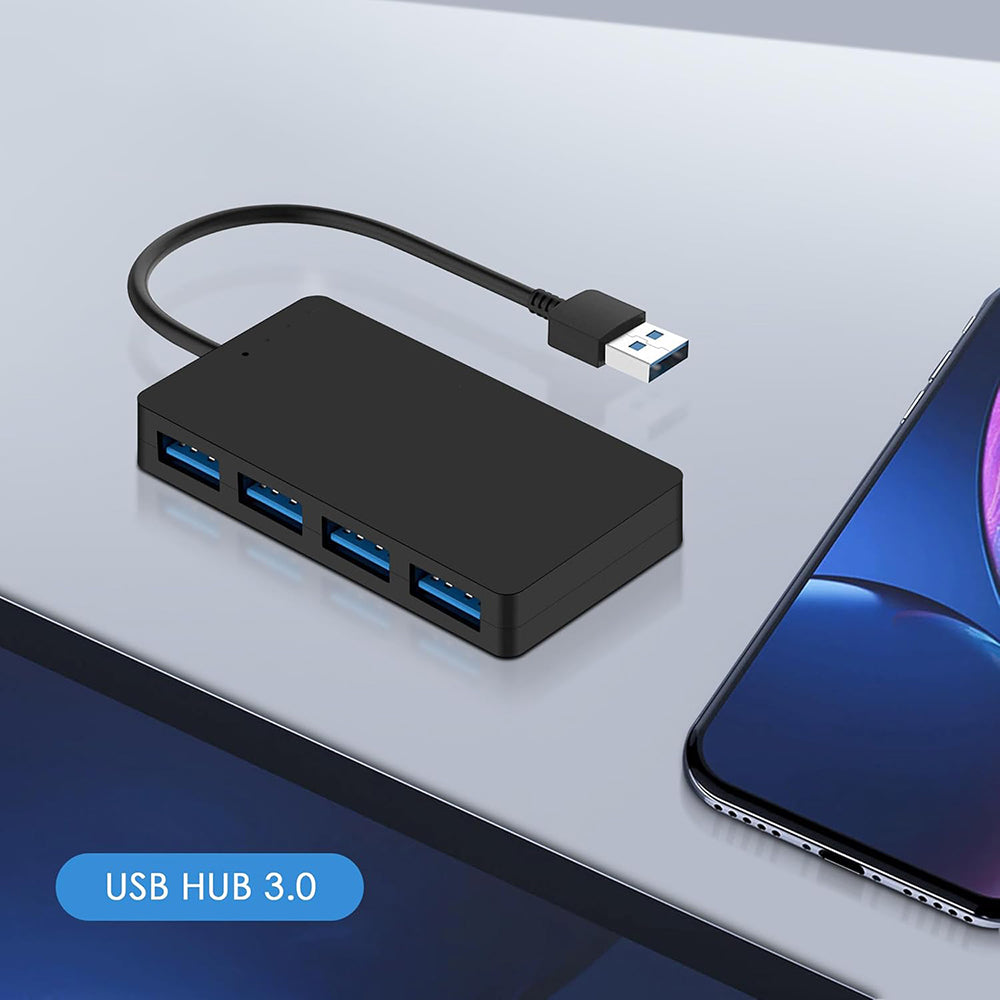 Hub USB Techsuit H15 QuantumNode, 4in1, Μαύρο