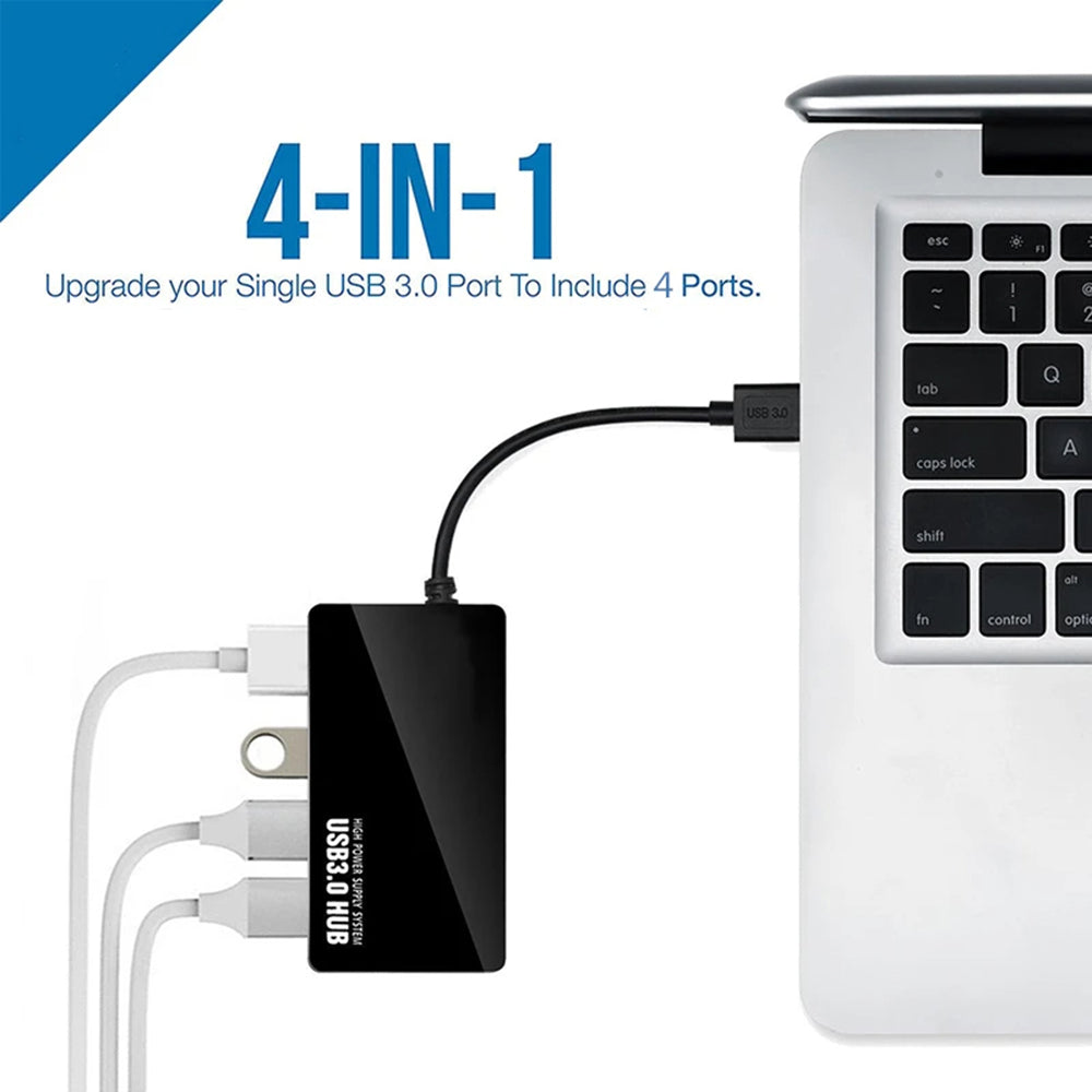 Hub USB Techsuit H15 QuantumNode, 4in1, Μαύρο