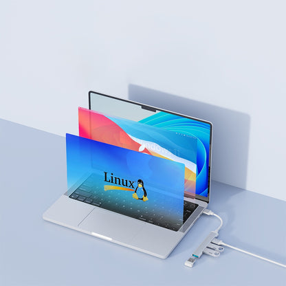 Hub USB Techsuit H19 PolarisBridge, 4σε1, Γκρι Άσπρο