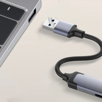 Hub USB Techsuit H19 PolarisBridge, 4σε1, Γκρι Άσπρο