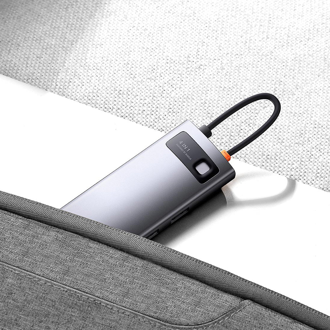 Hub USB-C Baseus Metal Gleam, 4 x USB-A 3.0, Γκρι WKWG070013