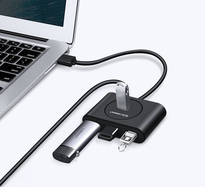 UGREEN CR113 USB Hub, 4 x USB-A 3.0, 1m, Black