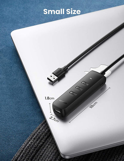 UGREEN CM416 USB Hub, 4 x USB-A 3.0, 1m, Black