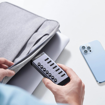 Hub USB UGREEN CM481, 7 x USB-A 3.0, Γκρι