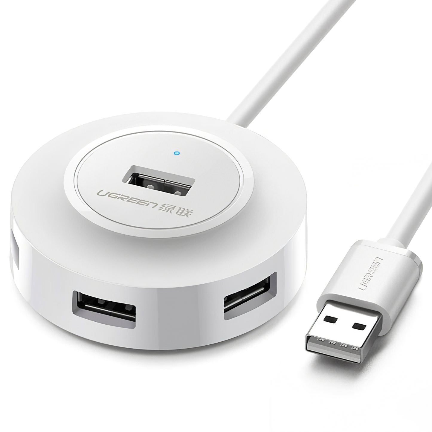 UGREEN CR106 USB Hub, 4 x USB-A, 1m, White