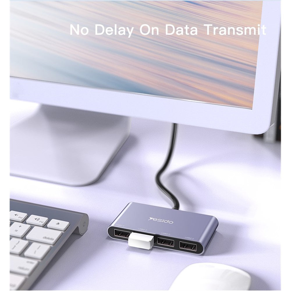 Yesido HB12 USB Hub, 4in1, Grey