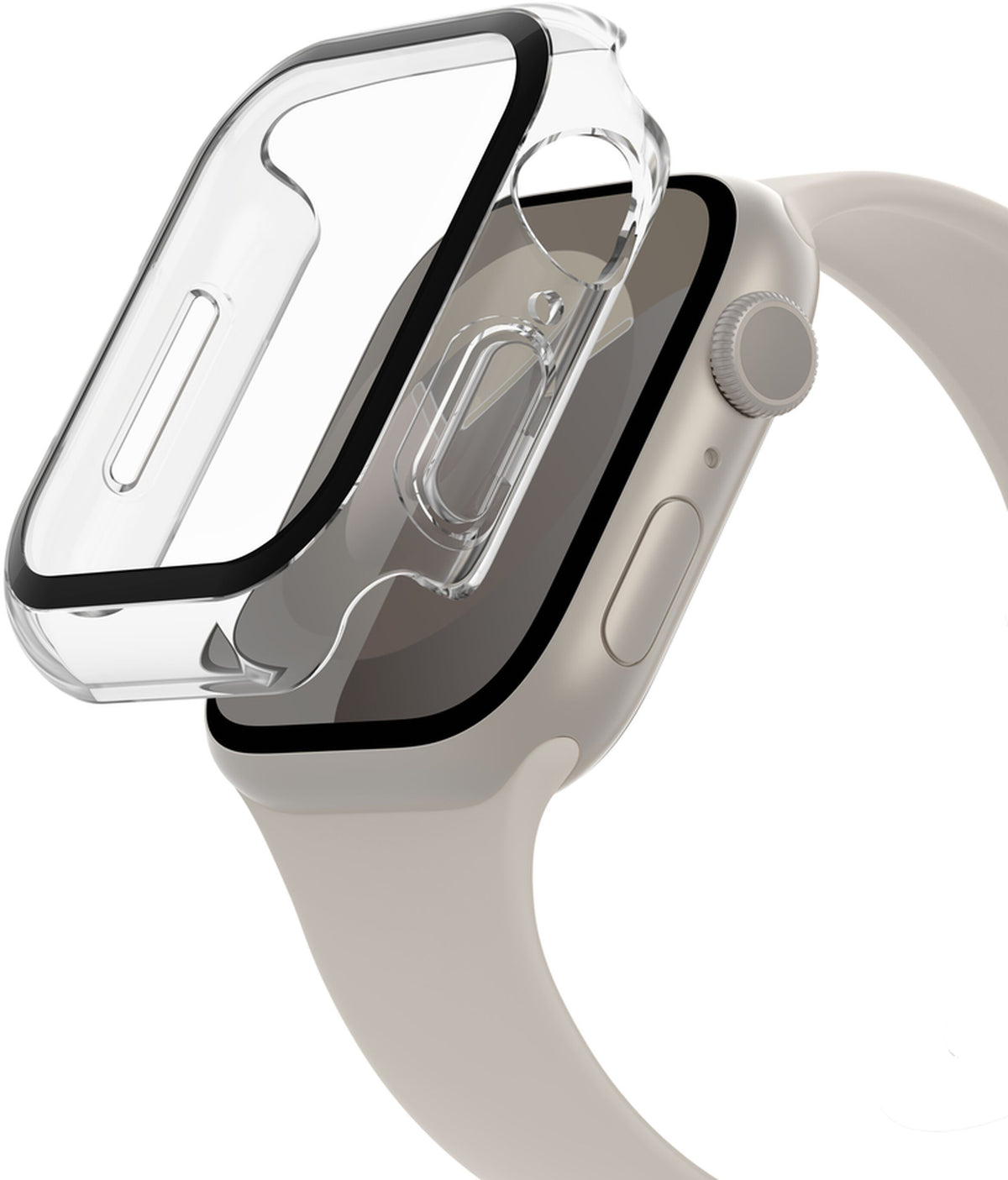 Θήκη Belkin ScreenForce TemperedCurve για Apple Watch 44mm / 45mm Series, Διαφανής OVG004zzCL-REV