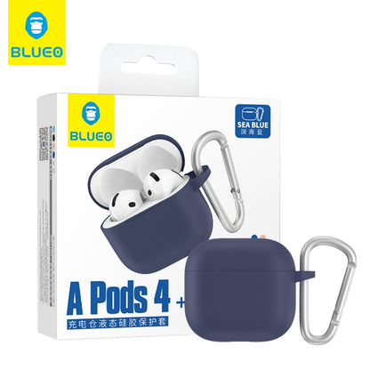 Θήκη Blueo Liquid για Apple AirPods 4, Μπλε σκούρο