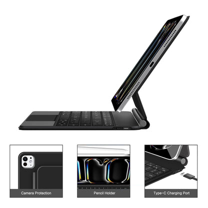 Θήκη με Πληκτρολόγιο για Apple iPad Pro 13 (2025) / (2024), Tech-Protect, SmartCase Magnetic, Μαύρη