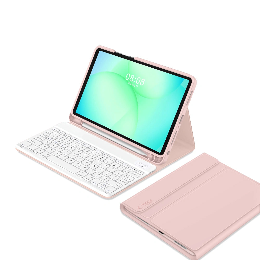 Θήκη με Πληκτρολόγιο για Samsung Galaxy Tab A11+ / Tab A9+, Tech-Protect, SC PEN, Ροζ