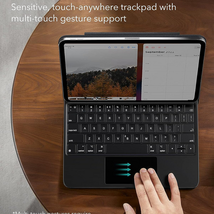 Θήκη με Πληκτρολόγιο για Apple iPad (2025) / (2022), ESR, Rebound, Μαύρη, Επανασφραγισμένη