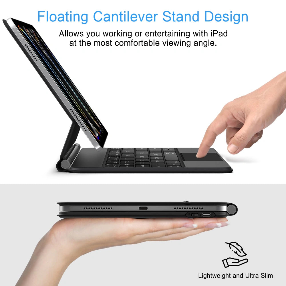 Θήκη με Πληκτρολόγιο για Apple iPad Pro 13 (2025) / (2024), Tech-Protect, SmartCase Magnetic, Μαύρη