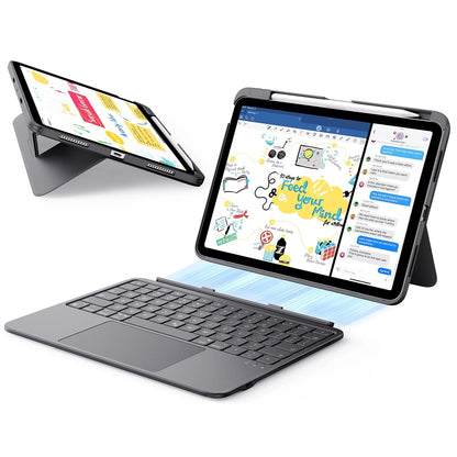 Θήκη με Πληκτρολόγιο για Apple iPad Air 11 (2026) / iPad Air 11 (2025) / Air 11 (2024) / Air (2022) / Air (2020), ESR, Flex, Γκρι