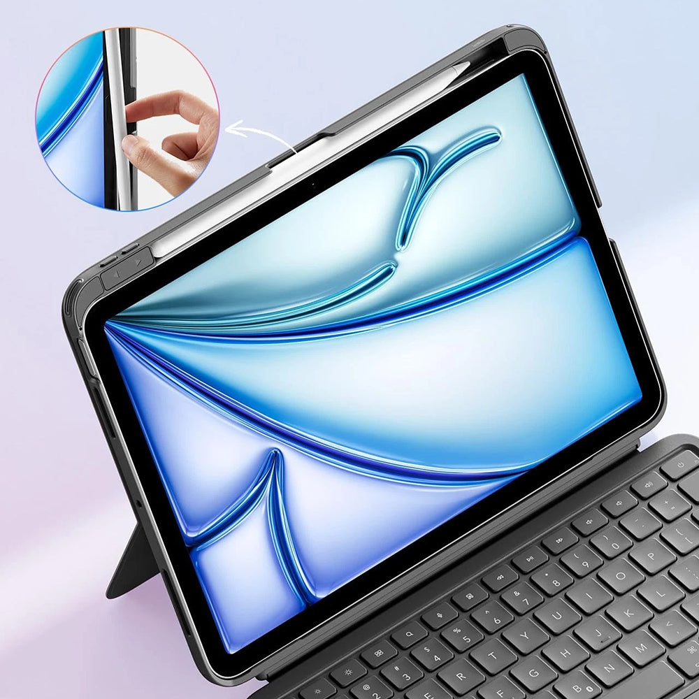 Θήκη με Πληκτρολόγιο για Apple iPad Air 11 (2026) / iPad Air 11 (2025) / Air 11 (2024) / Air (2022) / Air (2020), ESR, Flex, Γκρι