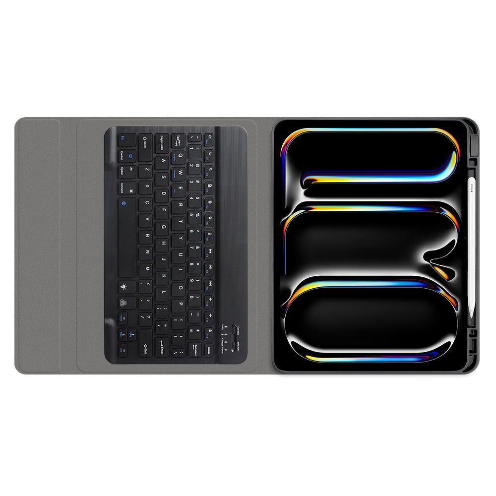 Θήκη με Πληκτρολόγιο για Apple iPad Pro 11 (2024), Techsuit, CozyTab, Μαύρο