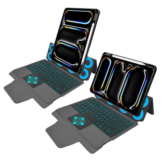 Θήκη με Πληκτρολόγιο για Apple iPad Pro 11 (2024), Techsuit, KeyTab Pro, Μαύρο