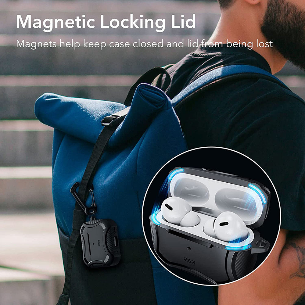 Θήκη ESR Cyber Armor Tough για Apple AirPods Pro Series, Μαύρη