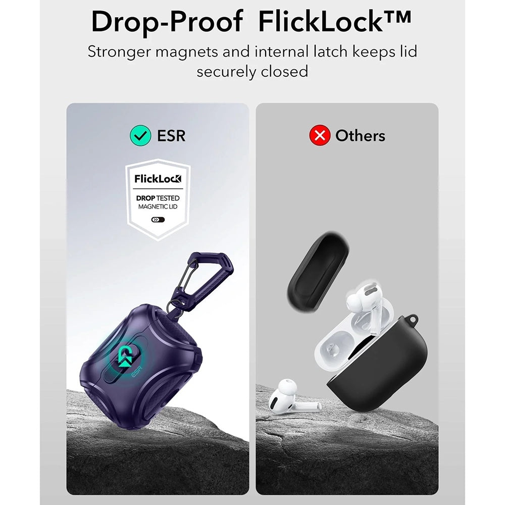 Θήκη ESR Cyber FlickLock για Apple AirPods Pro 3, Μωβ