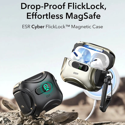 Θήκη ESR Cyber FlickLock για Apple AirPods Pro 3, Μαύρη