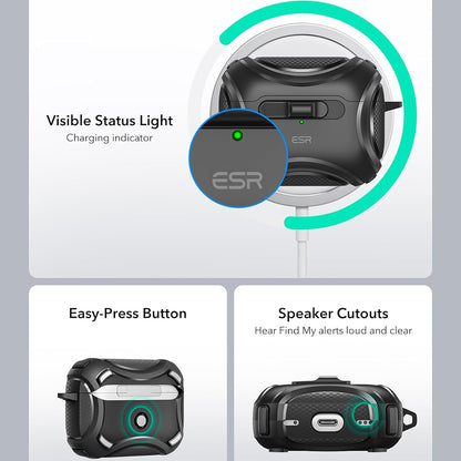 Θήκη ESR Cyber για Apple AirPods Pro Series, Μαύρη