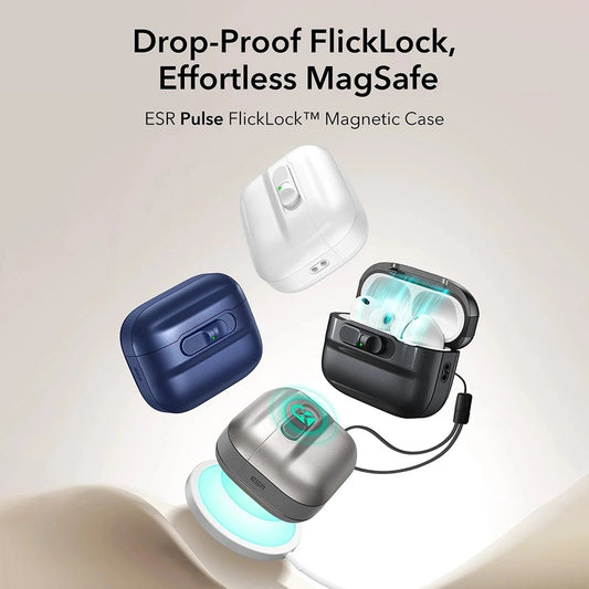 Θήκη ESR Pulse Magnetic FlickLock για Apple AirPods Pro 3, Γκρι