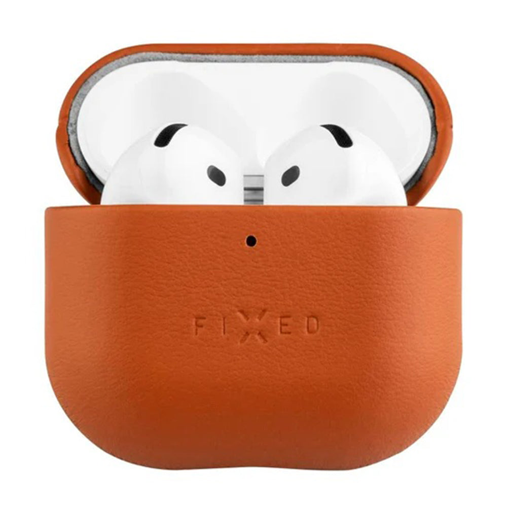 Θήκη Fixed PodsLeather για Apple AirPods 4, Καφέ