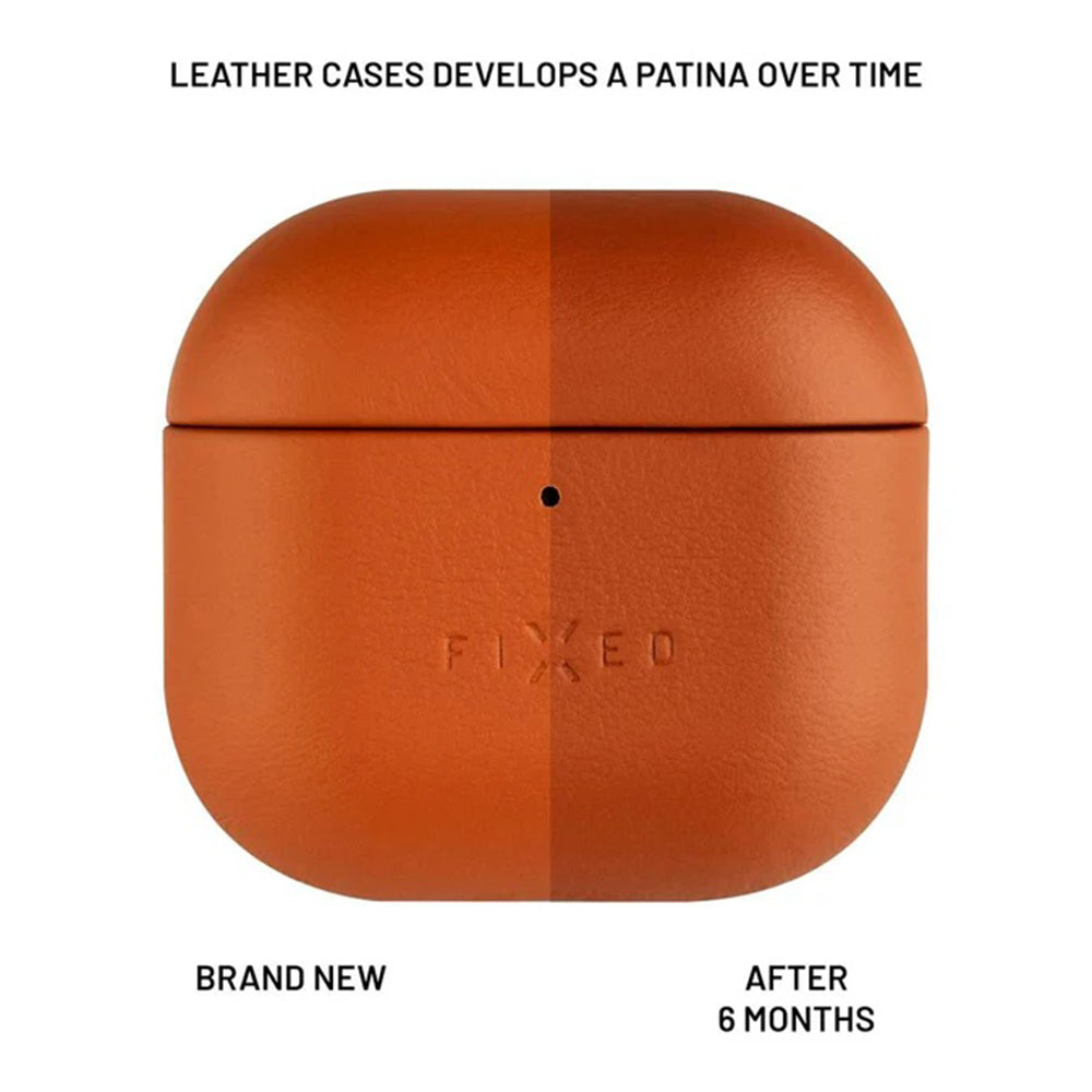 Θήκη Fixed PodsLeather για Apple AirPods 4, Καφέ