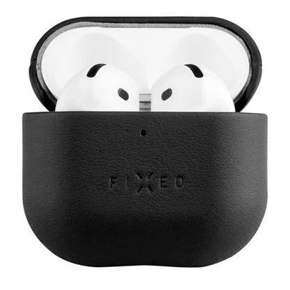 Θήκη Fixed PodsLeather για Apple AirPods 4, Μαύρη
