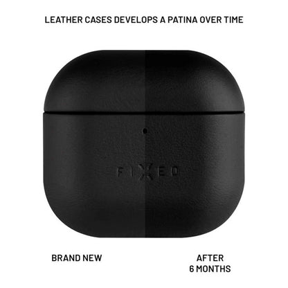 Θήκη Fixed PodsLeather για Apple AirPods 4, Μαύρη