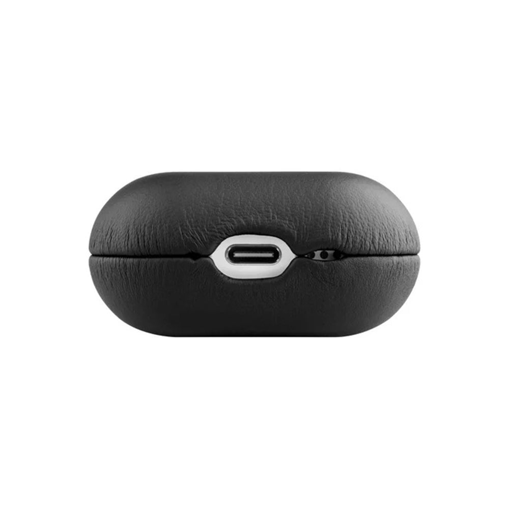 Θήκη Fixed PodsLeather για Apple AirPods 4, Μαύρη