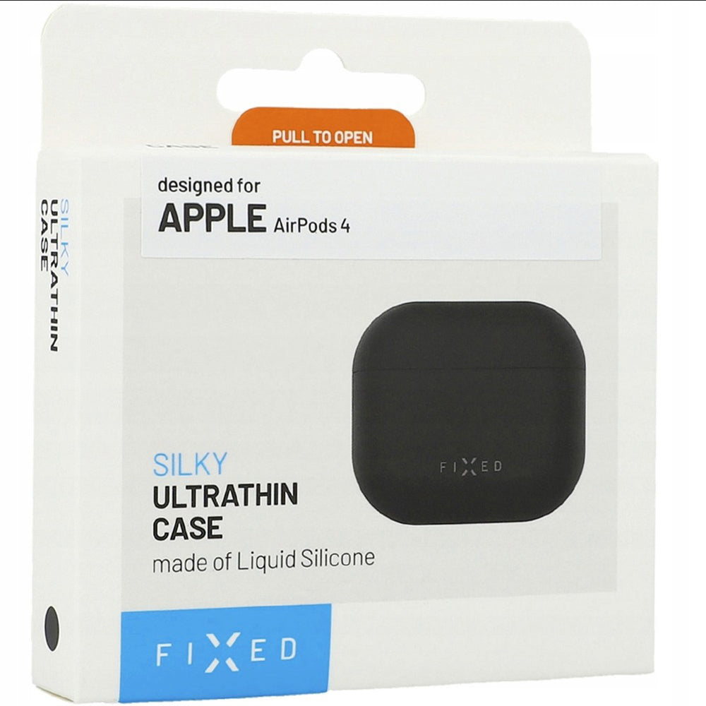 Θήκη Fixed Silky για Apple AirPods 4, Μαύρη