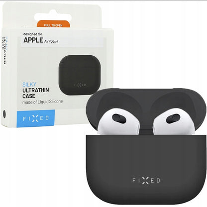 Θήκη Fixed Silky για Apple AirPods 4, Μαύρη