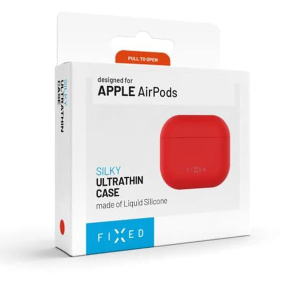 Θήκη Fixed Silky για Apple AirPods 4, Κόκκινη