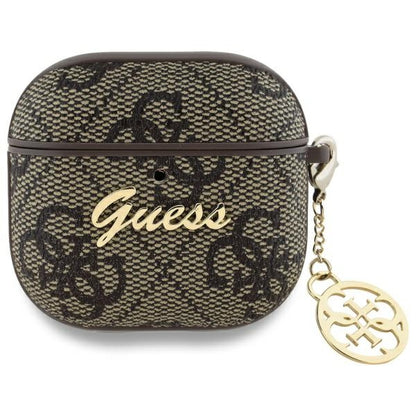 Θήκη Guess 4G Charm για Apple AirPods 4, Καφέ