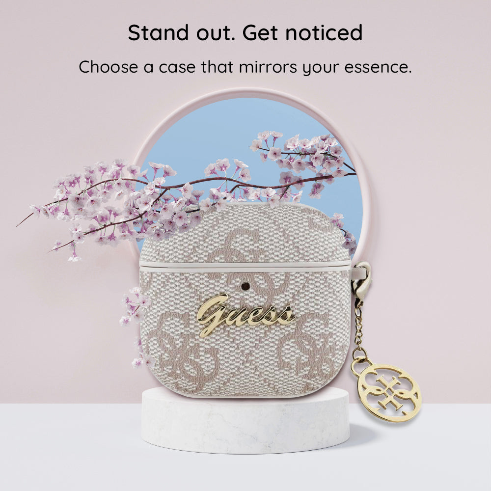 Θήκη Guess 4G Charm για Apple AirPods 4, Καφέ