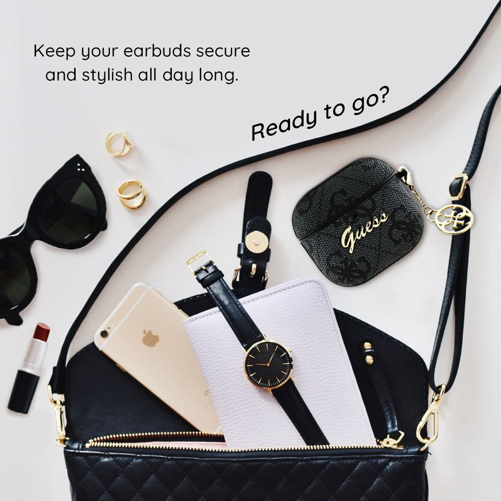 Θήκη Guess 4G Charm για Apple AirPods 4, Καφέ