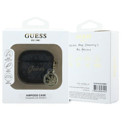 Θήκη Guess 4G Charm για Apple AirPods 4, Καφέ