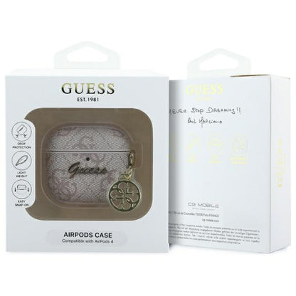 Θήκη Guess 4G Charm για Apple AirPods 4, Ροζ