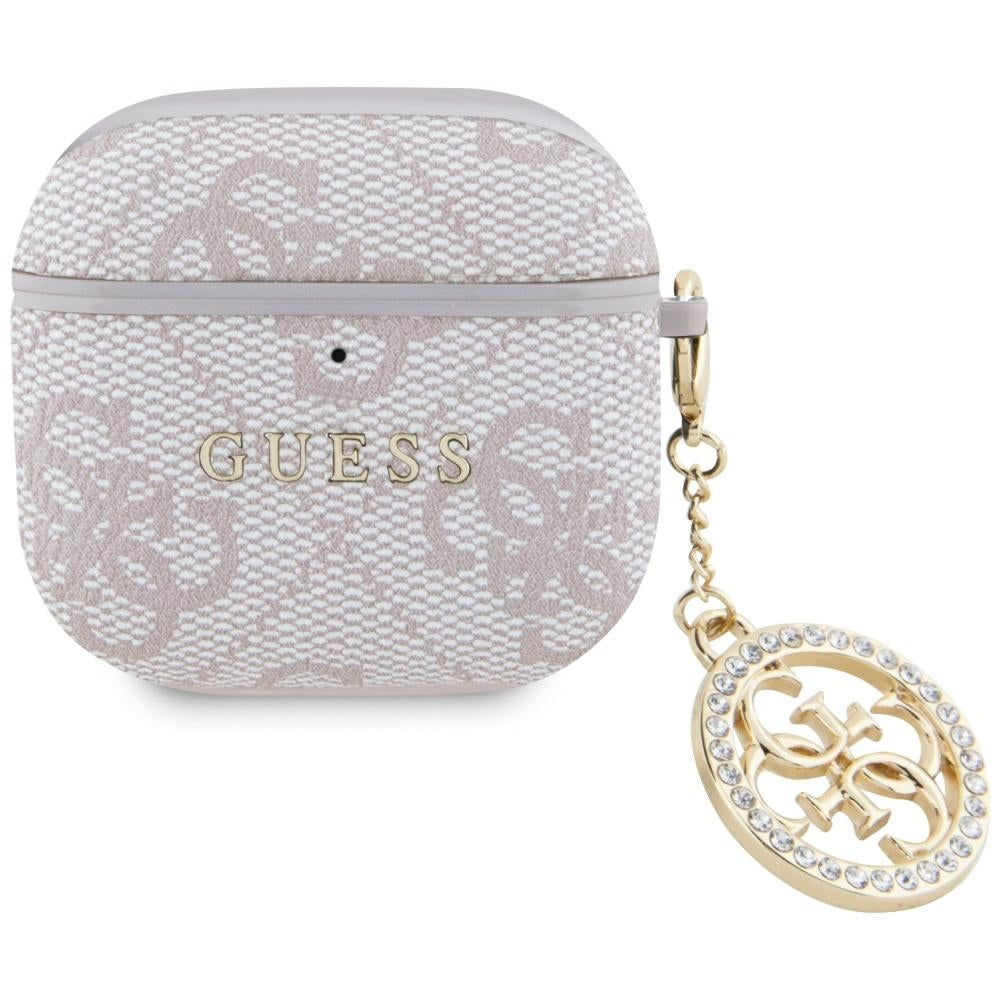 Θήκη Guess 4G Strass Charm για Apple AirPods 4, Ροζ