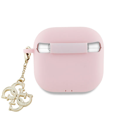 Θήκη Guess W/4G Charm για Apple AirPods 4, Ροζ