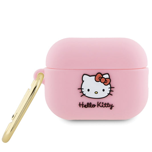 Θήκη Hello Kitty 3D Kitty Head για Apple AirPods Pro 2, Ροζ