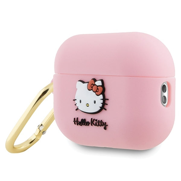 Θήκη Hello Kitty 3D Kitty Head για Apple AirPods Pro 2, Ροζ